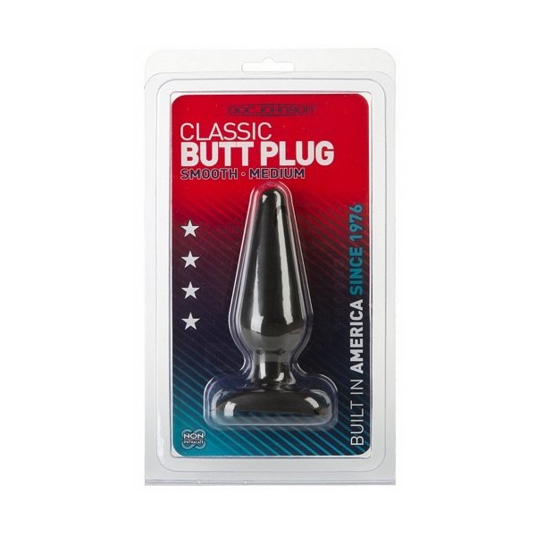 Classic Butt Plug-black Medium