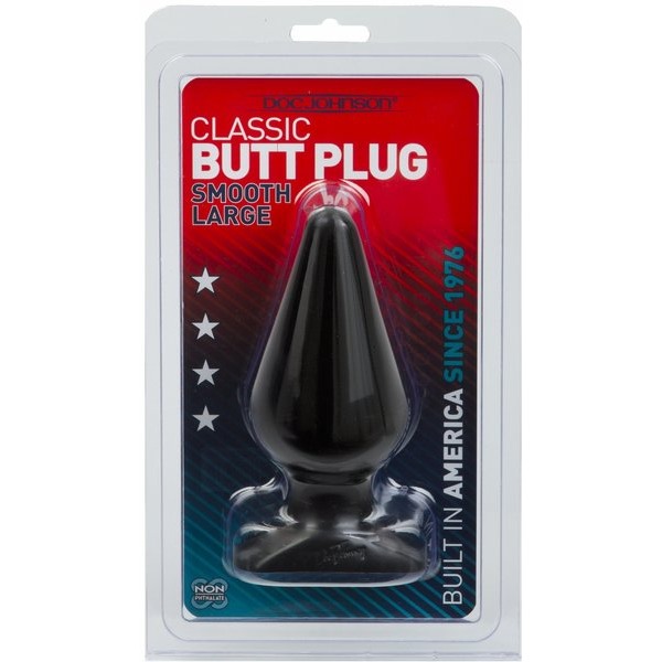 Classic Butt Plug-black Large