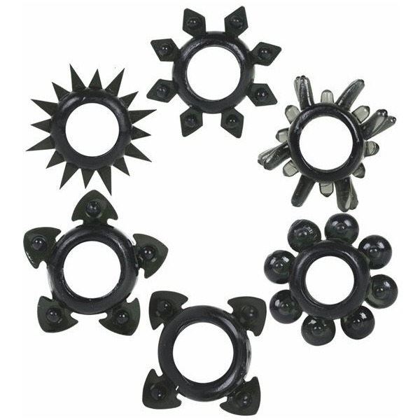 Tower Of Power 6 Black Cock Rings