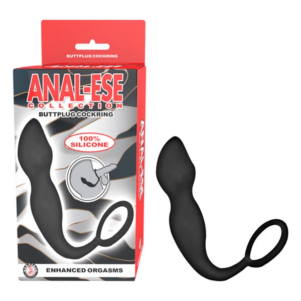 ANAL-ESE COLLECTION BUTTPLUG COCKRING BLACK