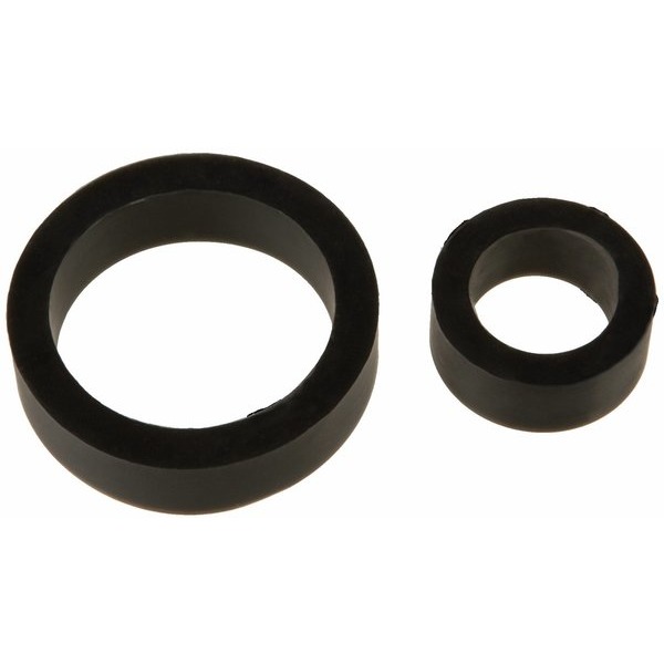Titanmen Cock Rings Double Pack Silicone Black