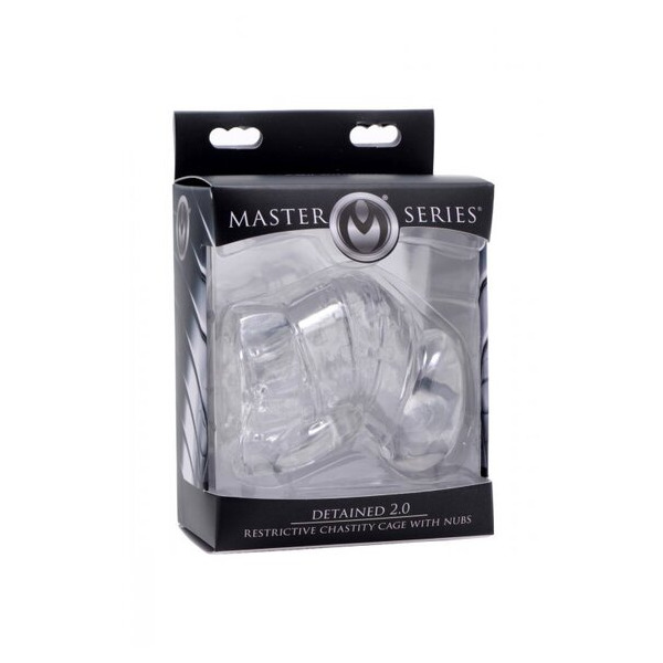 MASTER SERIES DETAINED 2.0 RESTRICTIVE CHASTITY CAGE W/ NUBS