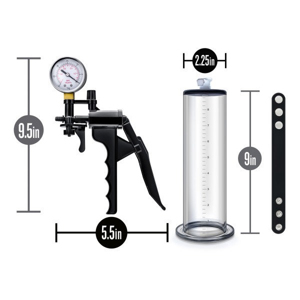 PERFORMANCE VX8 PREMIUM PENIS PUMP SYSTEM W/ SILICONE COCK STRAP CLEAR