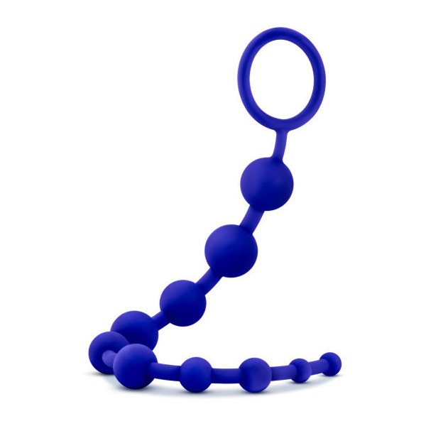 Luxe Silicone 10 Beads Indigo Blue