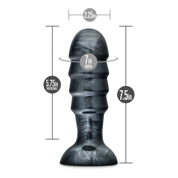 Jet Bruiser Carbon Metallic Black Butt Plug