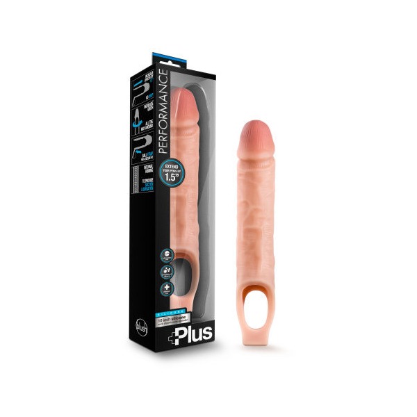 PERFORMANCE PLUS 10IN SILICONE COCK SHEATH PENIS EXTENDER VANILLA