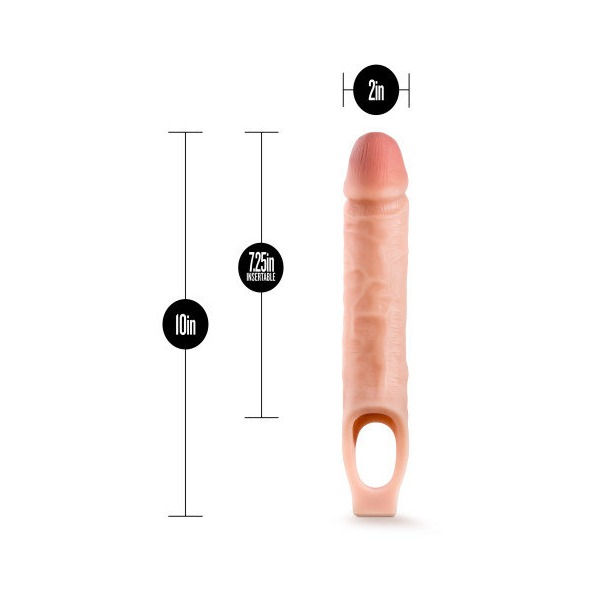 PERFORMANCE 10IN COCK SHEATH PENIS EXTENDER VANILLA