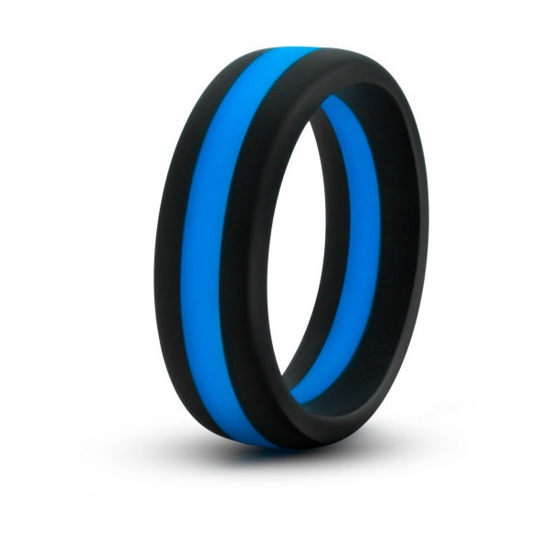 PERFORMANCE SILICONE GO PRO COCK RING BLACK/BLUE/BLACK