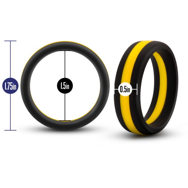 PERFORMANCE SILICONE GO PRO COCK RING BLACK/GOLD/BLACK