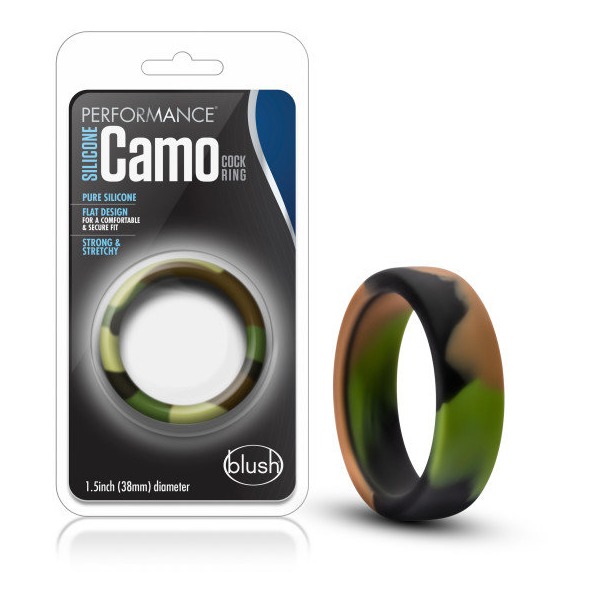 Performance Silicone Camo Cock Ring Green Camoflauge