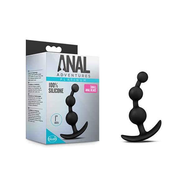 ANAL ADVENTURES PLATINUM SMALL ANAL BEADS BLACK