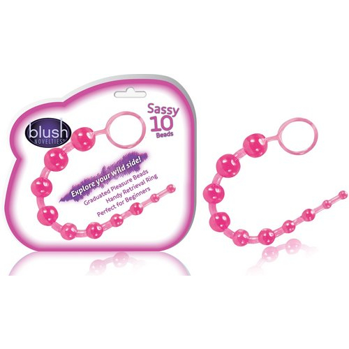 Sassy 10 Anal Beads Pink