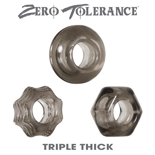 ZERO TOLERANCE TRIPLE THICK COCK RING TRIO