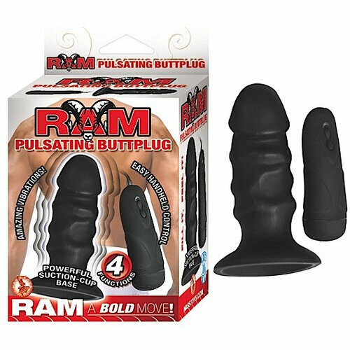 Ram Pulsating Butt Plug Black