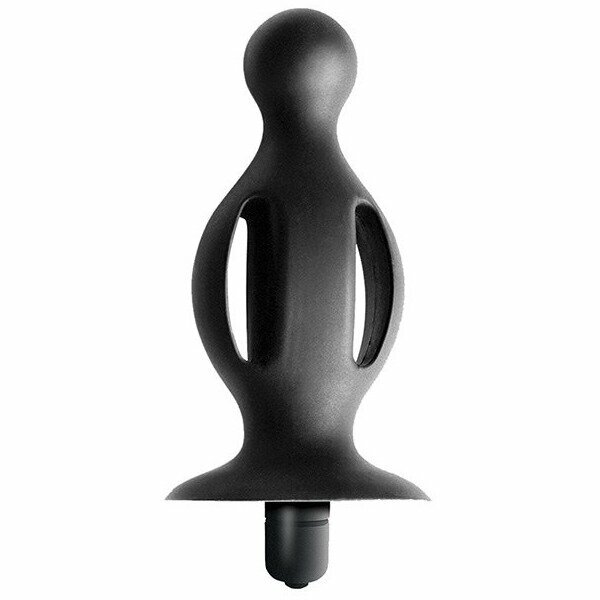 COMMANDER EXPERT VIBRATING BUTT PLUG BLACK