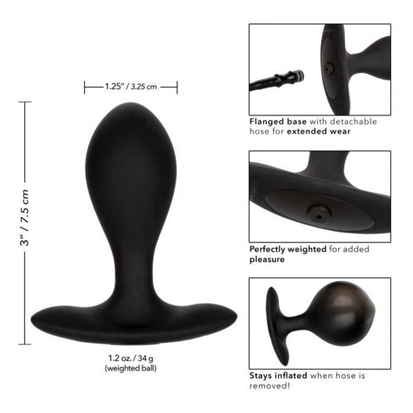 WEIGHTED SILICONE INFLATABLE BUTT PLUG