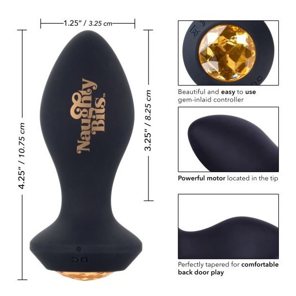 NAUGHTY BITS SHAKE YOUR ASS PETITE VIBRATING BUTT PLUG