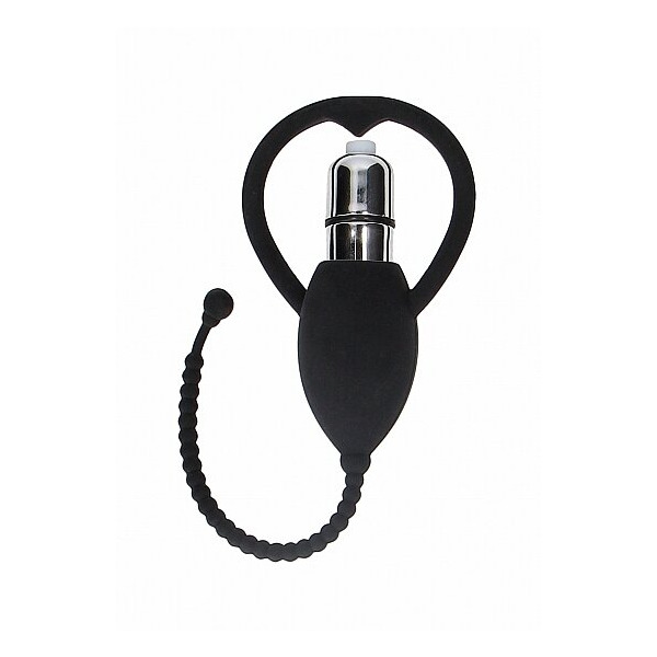 URETHRAL SOUNDING VIBRATING BULLET PLUG BLACK