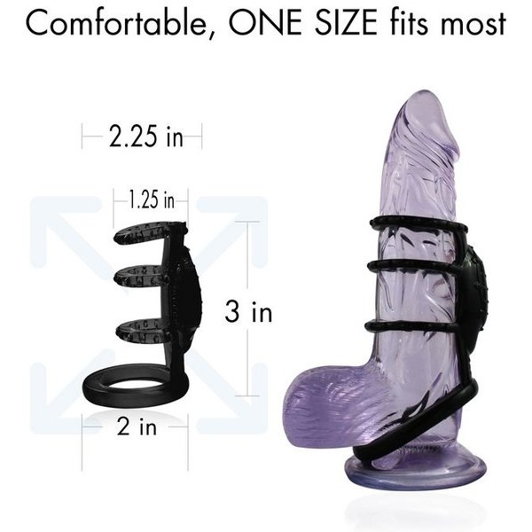 Doctor Love Zinger Vibrating Cock Cage Black