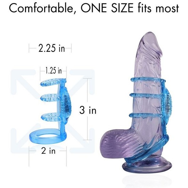 Doctor Love Zinger Vibrating Cock Cage Blue