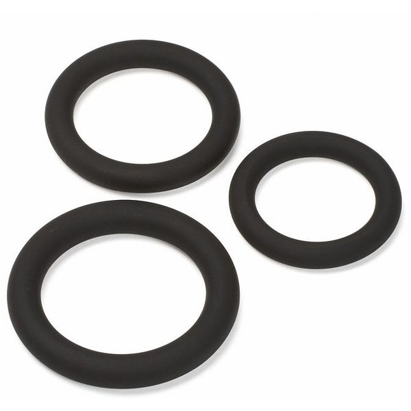 Cloud 9 Pro Sensual Silicone Cock Ring 3 Pack Black