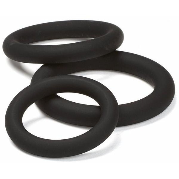 Cloud 9 Pro Sensual Silicone Cock Ring 3 Pack Black
