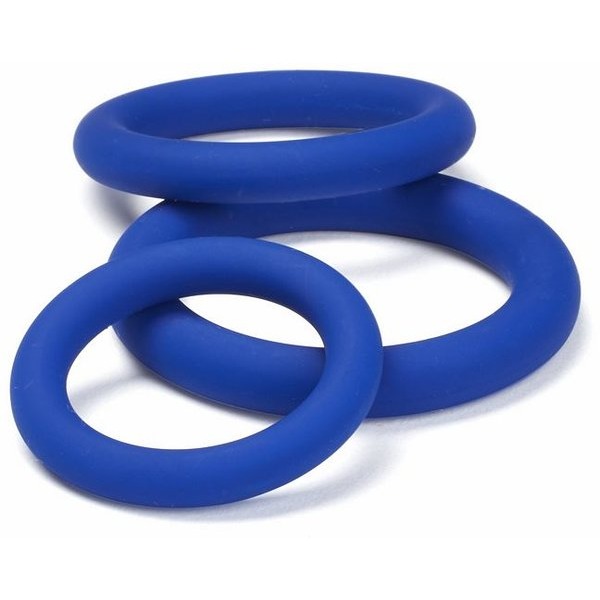 Cloud 9 Pro Sensual Silicone Cock Ring 3 Pack Blue