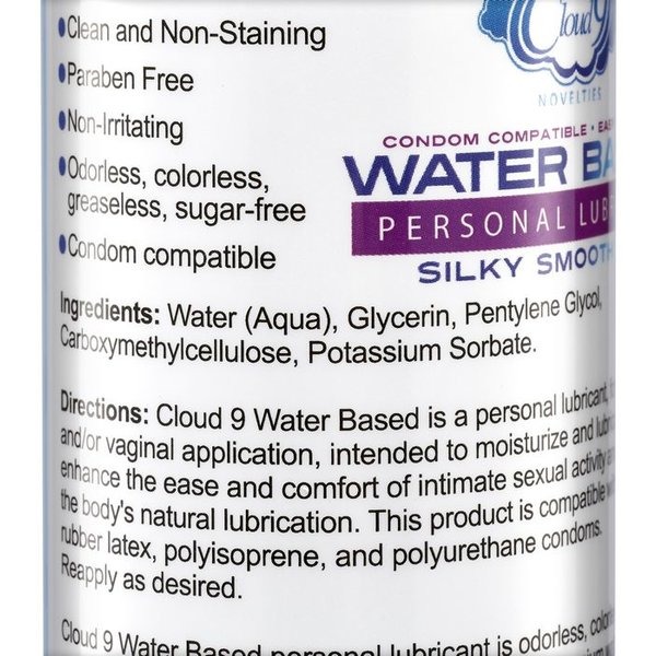 Cloud 9 Water Based Personal Lubricant 8 Oz