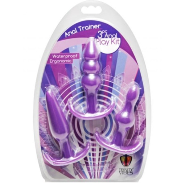 TRINITY VIBES ANAL TRAINER 3PC ANAL PLAY KIT