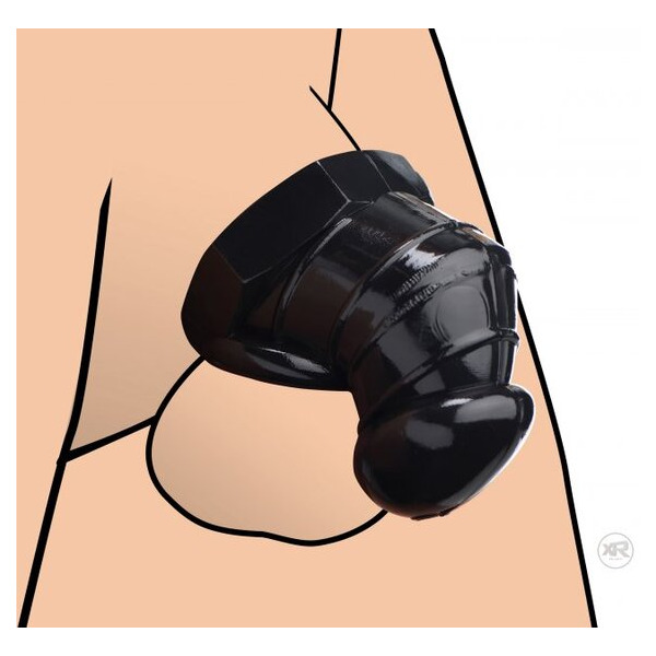 Master Series Detained Black Restrictive Chastity Cage