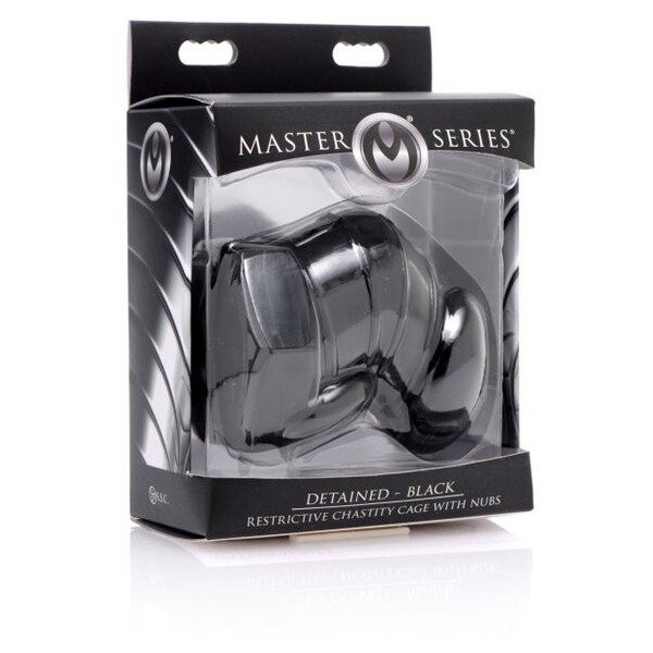 Master Series Detained Black Restrictive Chastity Cage