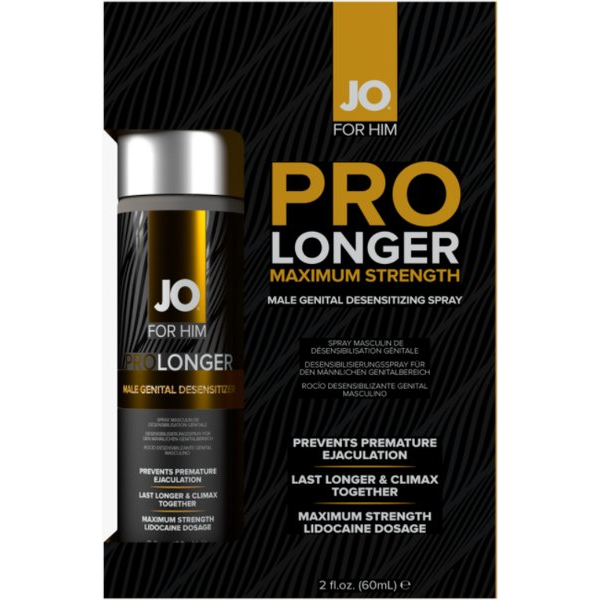 Jo Prolonger Spray W/lidocaine Male Genital Desensitizer 60ml