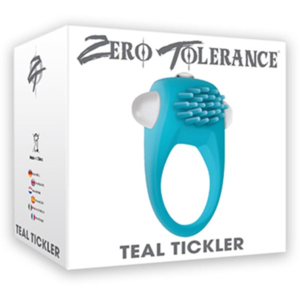 ZERO TOLERANCE TEAL TICKLER VIBRATING COCK RING