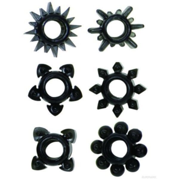 Tower Of Power 6 Black Cock Rings
