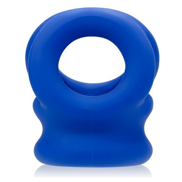 Tri Squeeze Cocksling Ball Stretcher Oxballs Silicone Tpr Blend Cobalt Ice