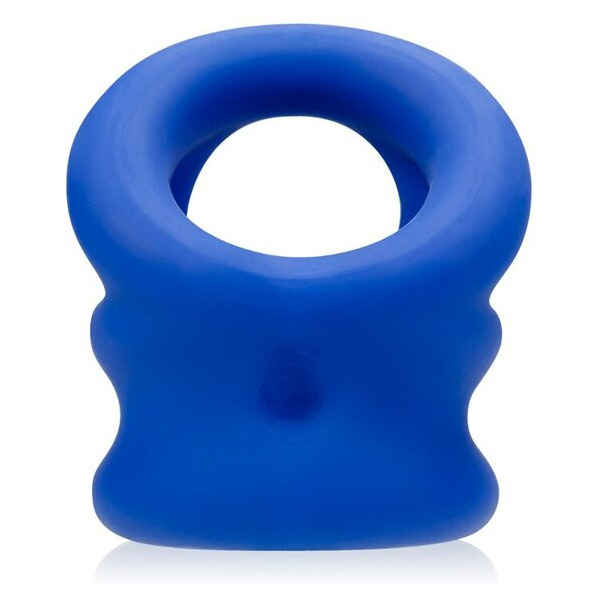 Tri Squeeze Cocksling Ball Stretcher Oxballs Silicone Tpr Blend Cobalt Ice